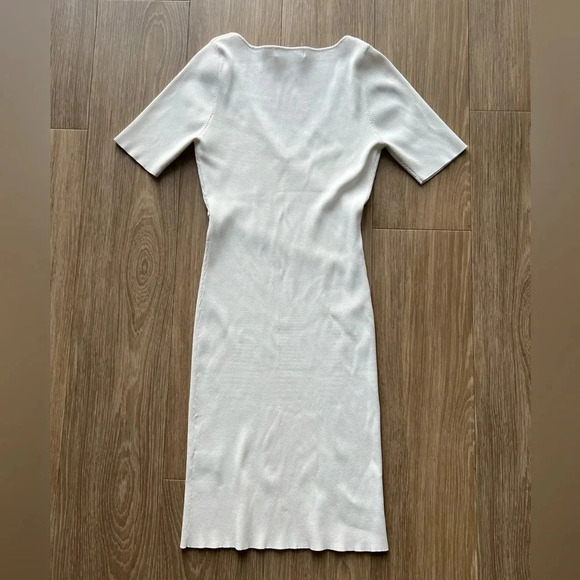 Good American Ribbed Knit Surplice Neck Dress Size 4 - Picture 5 of 7